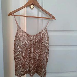 Vintage lentejuelas strap top